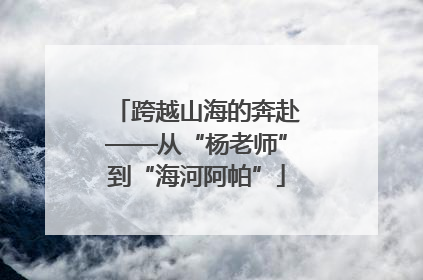 跨越山海的奔赴——从“杨老师”到“海河阿帕”