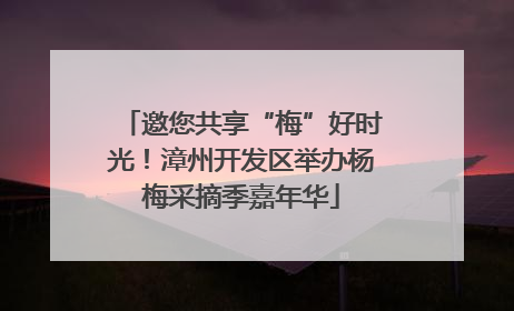 邀您共享“梅”好时光！漳州开发区举办杨梅采摘季嘉年华