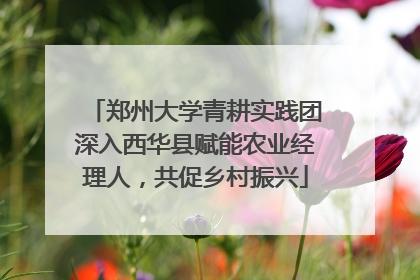 郑州大学青耕实践团深入西华县赋能农业经理人，共促乡村振兴