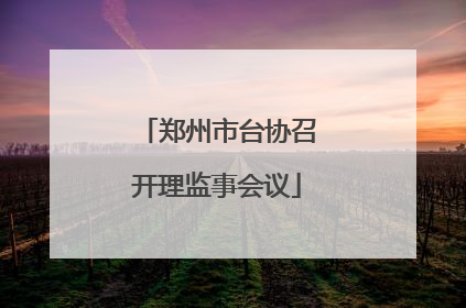 郑州市台协召开理监事会议