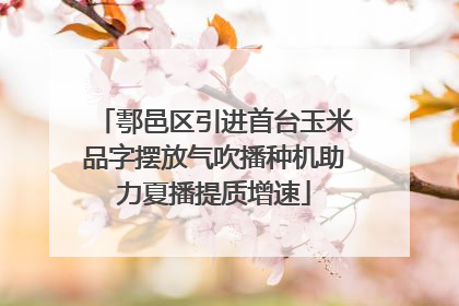 鄠邑区引进首台玉米品字摆放气吹播种机助力夏播提质增速