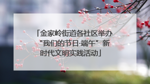 金家岭街道各社区举办“我们的节日·端午”新时代文明实践活动