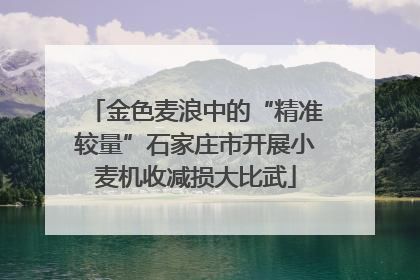 金色麦浪中的“精准较量”石家庄市开展小麦机收减损大比武