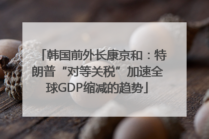 韩国前外长康京和：特朗普“对等关税”加速全球GDP缩减的趋势