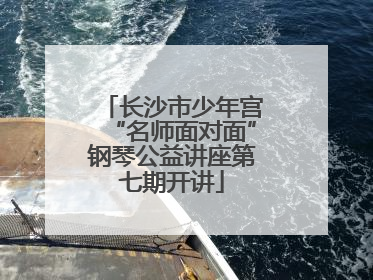 长沙市少年宫“名师面对面”钢琴公益讲座第七期开讲