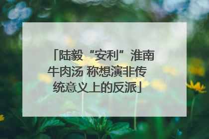 陆毅“安利”淮南牛肉汤 称想演非传统意义上的反派