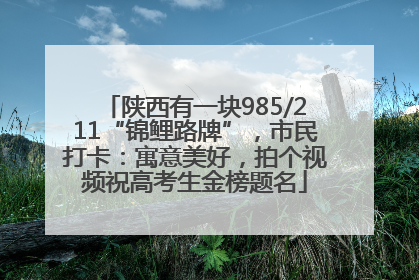 陕西有一块985/211“锦鲤路牌”，市民打卡：寓意美好，拍个视频祝高考生金榜题名