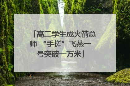 高二学生成火箭总师 “手搓”飞燕一号突破一万米