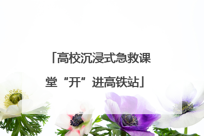 高校沉浸式急救课堂“开”进高铁站