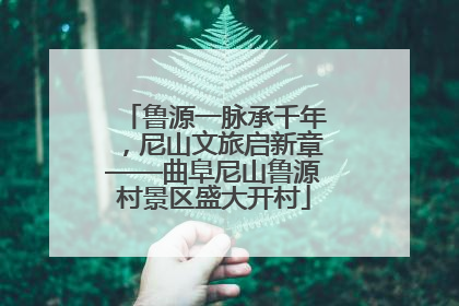 鲁源一脉承千年，尼山文旅启新章——曲阜尼山鲁源村景区盛大开村