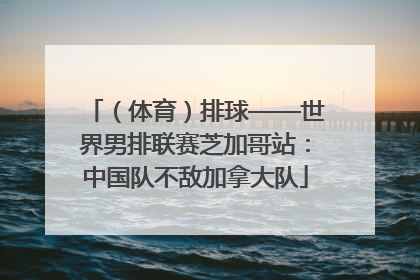 （体育）排球——世界男排联赛芝加哥站：中国队不敌加拿大队