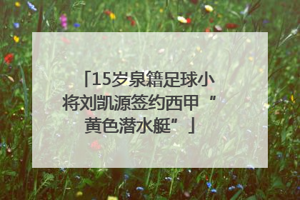 15岁泉籍足球小将刘凯源签约西甲“黄色潜水艇”