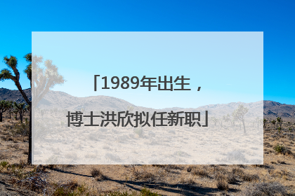 1989年出生，博士洪欣拟任新职