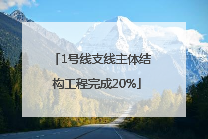 1号线支线主体结构工程完成20%