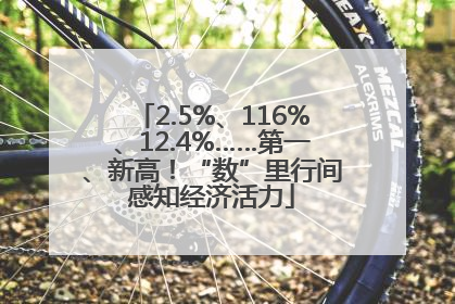 2.5%、116%、12.4%……第一、新高！“数”里行间感知经济活力