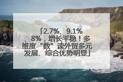 2.7%、9.1%、8%，增长平稳！多维度“数”读外贸多元发展、综合优势明显