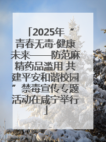 2025年“青春无毒·健康未来——防范麻精药品滥用 共建平安和谐校园”禁毒宣传专题活动在咸宁举行