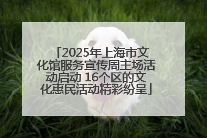 2025年上海市文化馆服务宣传周主场活动启动 16个区的文化惠民活动精彩纷呈