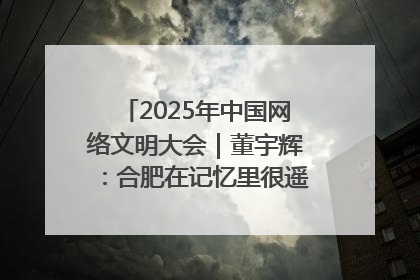 2025年中国网络文明大会｜董宇辉：合肥在记忆里很遥远也很亲切