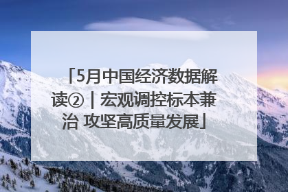 5月中国经济数据解读②｜宏观调控标本兼治 攻坚高质量发展