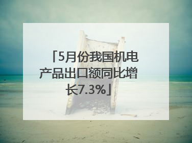 5月份我国机电产品出口额同比增长7.3%