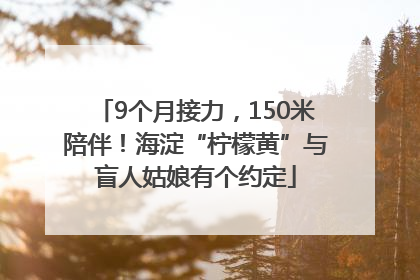 9个月接力，150米陪伴！海淀“柠檬黄”与盲人姑娘有个约定