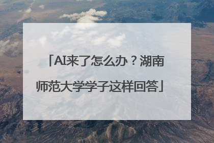 AI来了怎么办？湖南师范大学学子这样回答